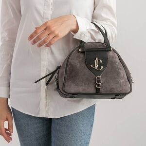 JIMMY CHOOSE Handbag, Grey Suede, Crossbody